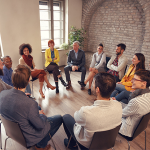 A group sitting in a circle